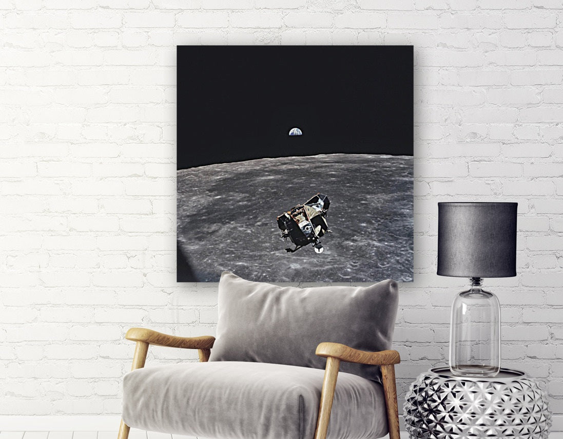Astronaut Michael Collins on the Moon Landing /Canvas Print/Art/Home Decor/New/Gift/Reproduction/.