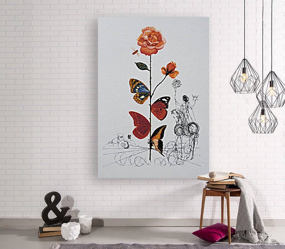 Salvador Dali/Butterfly Rosa //Canvas Print/Art/Home Decor/New/Gift/Reproduction/.