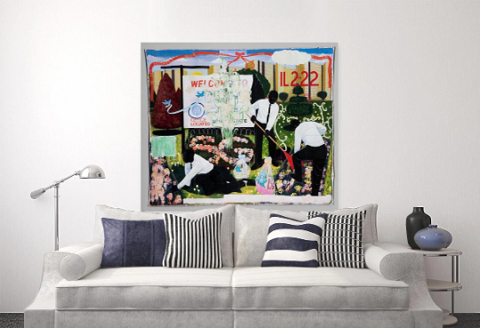 Kerry James Marshall/ Many Mansions/Canvas Print/Art/Home Decor/New/Gift/Reproduction/.