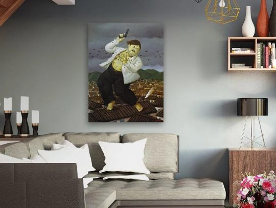 Fernando Botero/Death of Pablo Escobar/Canvas Print/Art/Home Decor/New/Gift/Reproduction/.