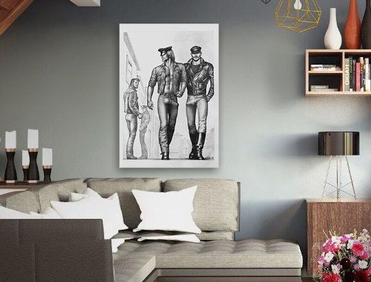 Tom of Finland/Canvas Print/Gay Art/Queer/LGBTQ/Home Decor/New/Art/Reproduction/.
