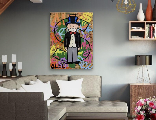 Alec Monopoly/Canvas Print/Art/Home Decor/New/Gift/Reproduction/.