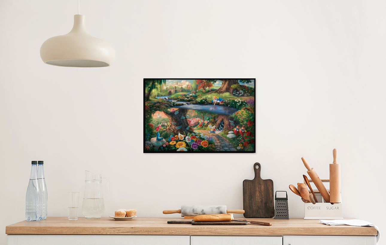 Thomas Kinkade/Alice in wonderland/Canvas Print/Art/Home Decor/New/Gift/Reproduction/.