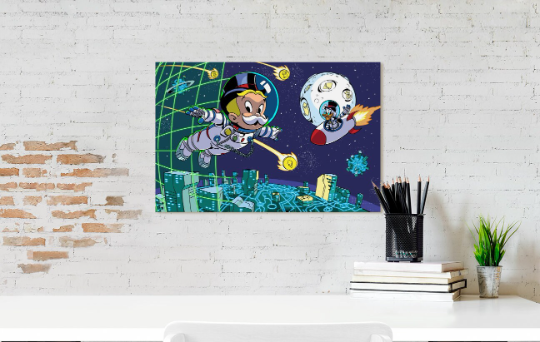 Alec Monopoly/Space/Canvas Print/Art/Home Decor/New/Gift/Reproduction/.