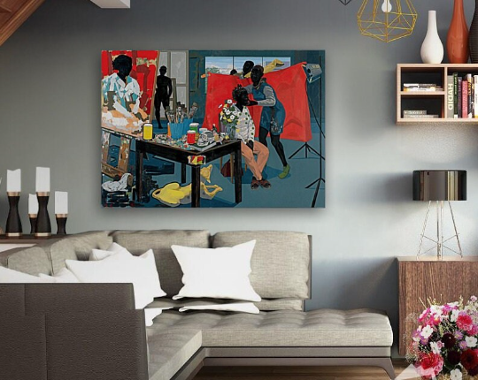 Kerry James Marshall/ In the Absence of Light’ Reveals a History of Neglect and Triumph/Canvas Print/Art/Home Decor/New/Gift/Reproduction/.