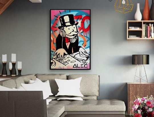 Alec Monopoly/DJ/Canvas Print/Art/Home Decor/New/Gift/Repeoduction/.
