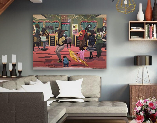 Kerry James Marshall /School of Beauty,School of Culture/Canvas Print/Art/Home Decor/New/Reproductio/.Gift/.