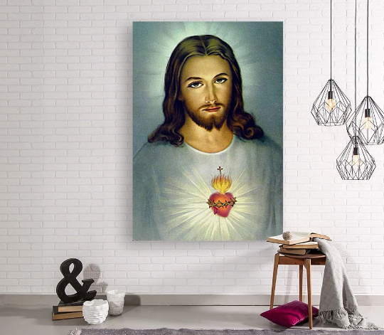 Jesus /Sacred Heart /Divine Mercy/Roman / Christian/ Canvas Print/Art/Home Decor/New/Gift/Reproduction/.