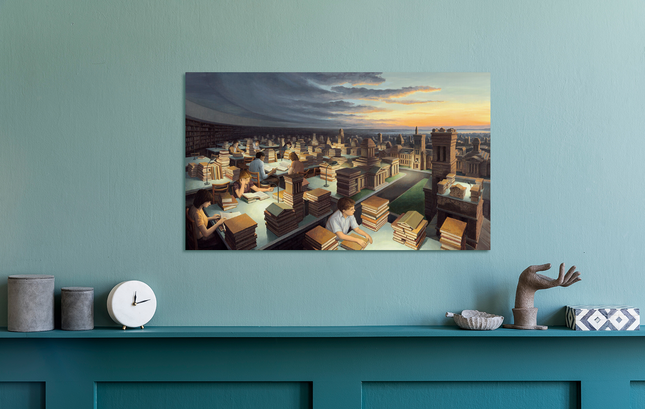 Rob Gonsalves/Towers of Knowledge/Canvas Print/Art/Home Decor/New/Gift/Reproduction/