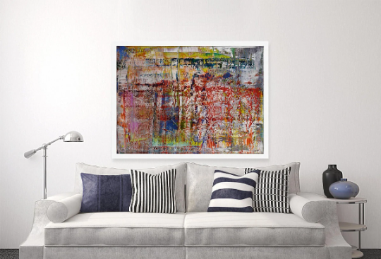Gerhard RICHTER / ABSTRAKTES BILD (P1)/Canvas Print/Art/Home Decor/New/Gift/Reproduction/
