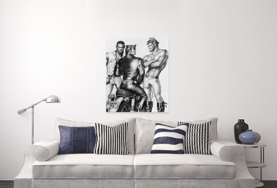Tom of Finland/Canvas Print/Gay Art/Queer/LGBTQ/Home Decor/New/Art/Reproduction/.
