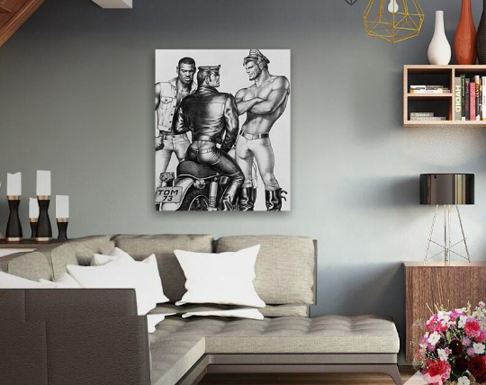 Tom of Finland/Canvas Print/Gay Art/Queer/LGBTQ/Home Decor/New/Art/Reproduction/.