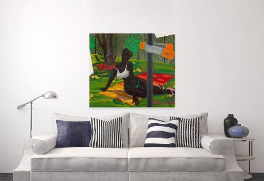 Kerry James Marshall/ Untitled/ Beach Towel 2014/Canvas Print/Art/Home Decor/New/Gift/Reproduction/.
