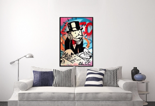Alec Monopoly/DJ/Canvas Print/Art/Home Decor/New/Gift/Repeoduction/.