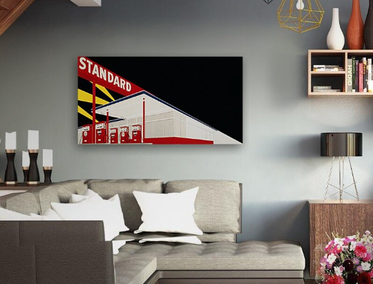 Ed Ruscha /Standard Station Amarillo Texas/Canvas Print/Art/Home Decor/New/Gift/Reproduction/.