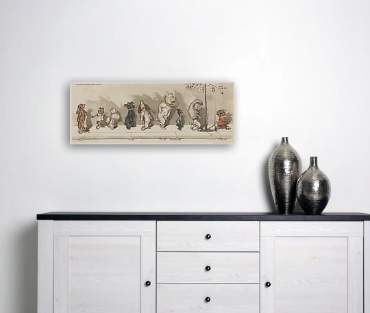 Boris O’Klein/Illustration/ Dirty Dogs of Paris/Canvas Print/Art/Home Decor/New/Gift/Reproduction/.