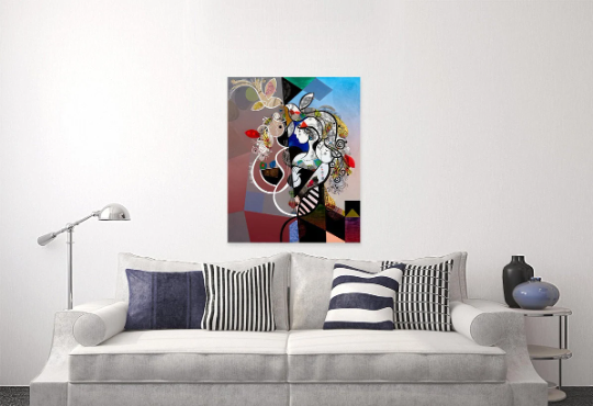 Yoel Benharrouche/L'AXE CENTRAL II/Canvas Print/Art/Home Decor/New/Gift/Reproduction/.