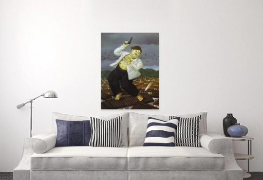 Fernando Botero/Death of Pablo Escobar/Canvas Print/Art/Home Decor/New/Gift/Reproduction/.