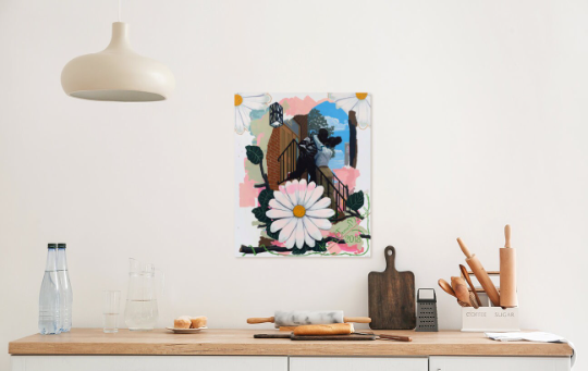 Kerry James Marshall/Vignette /The Kiss/Canvas Print/Art/Home Decor/New/Gift/Reproduction/.