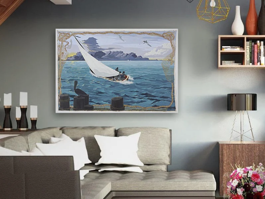 Kerry James Marshall/Gulf stream/Canvas Print/Art/Home Decor/New/Gift/Reproduction/.