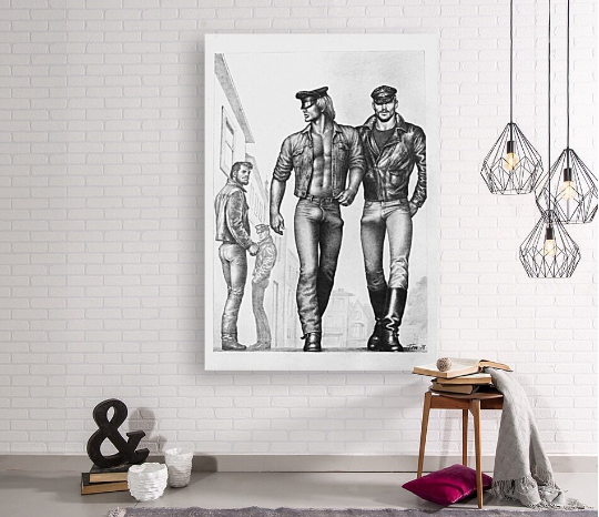 Tom of Finland/Canvas Print/Gay Art/Queer/LGBTQ/Home Decor/New/Art/Reproduction/.