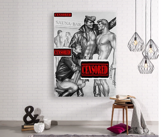 Tom of Finland/Canvas Print/Gay Art/Queer/LGBTQ/Home Decor/New/Art/Reproduction/.