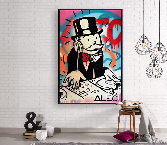 Alec Monopoly/DJ/Canvas Print/Art/Home Decor/New/Gift/Repeoduction/.