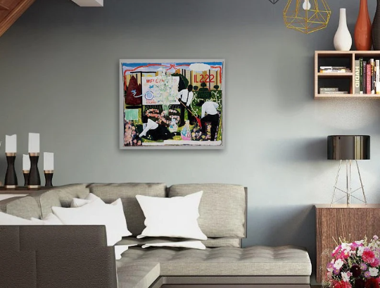 Kerry James Marshall/ Many Mansions/Canvas Print/Art/Home Decor/New/Gift/Reproduction/.