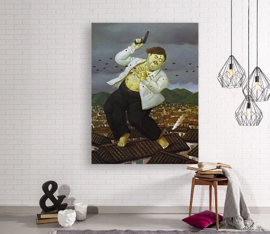 Fernando Botero/Death of Pablo Escobar/Canvas Print/Art/Home Decor/New/Gift/Reproduction/.
