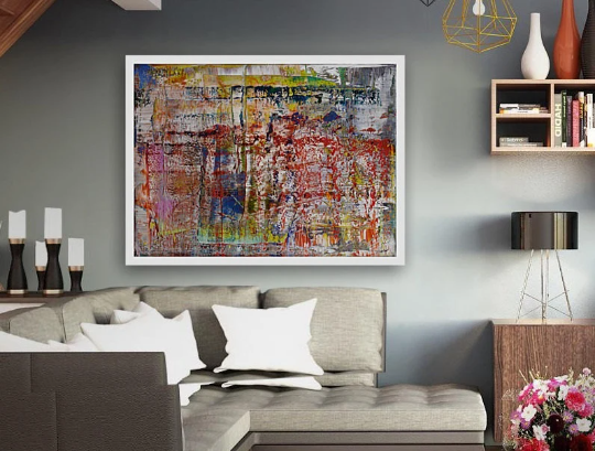 Gerhard RICHTER / ABSTRAKTES BILD (P1)/Canvas Print/Art/Home Decor/New/Gift/Reproduction/