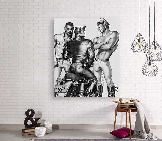 Tom of Finland/Canvas Print/Gay Art/Queer/LGBTQ/Home Decor/New/Art/Reproduction/.