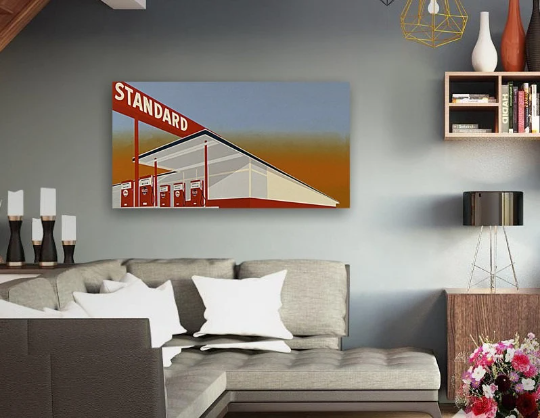 Edward Ruscha /Standard Station/ Canvas Print/Art/Home Decor/New/Gift/Reproduction/.