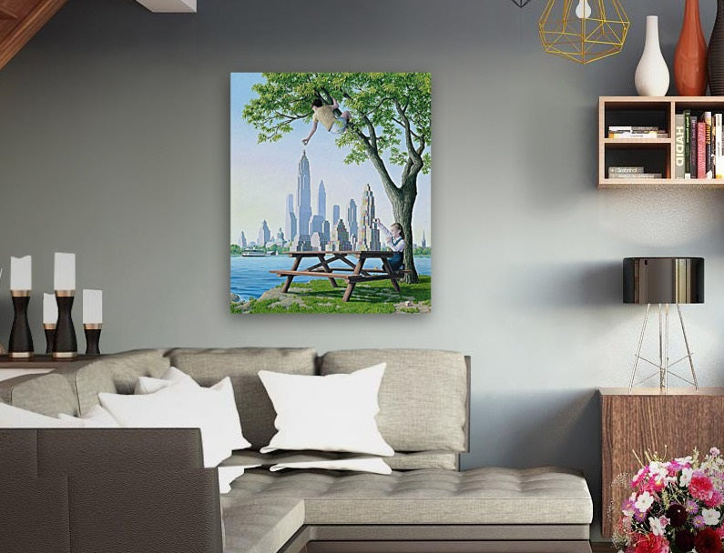 Rob Gonsalves/Table Top Towers/Canvas Print/Art/Home Decor/New/Gift/Reproduction/