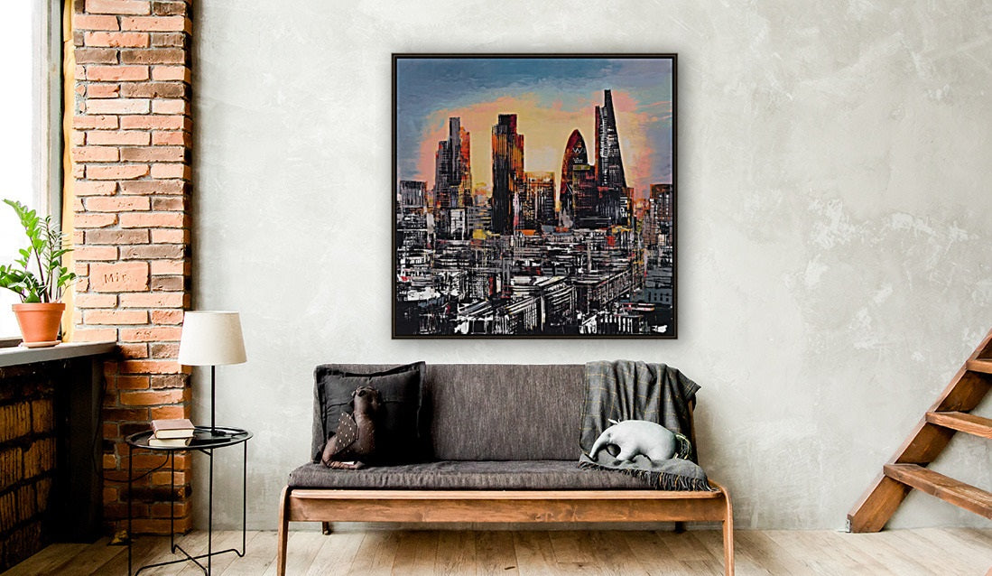 PAUL KENTON/City Burst/Canvas Print/Art/Home Decor/New/Gift/Reproduction/.