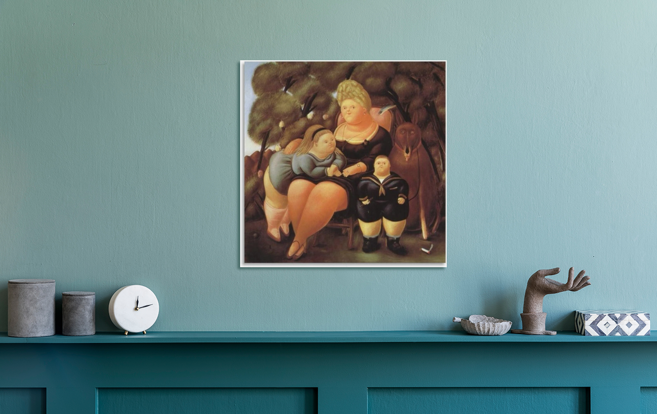 Fernando Botero The Family Painting Art Canvas Print Wall Art For Home Decor New Reproduction NO FRAME.