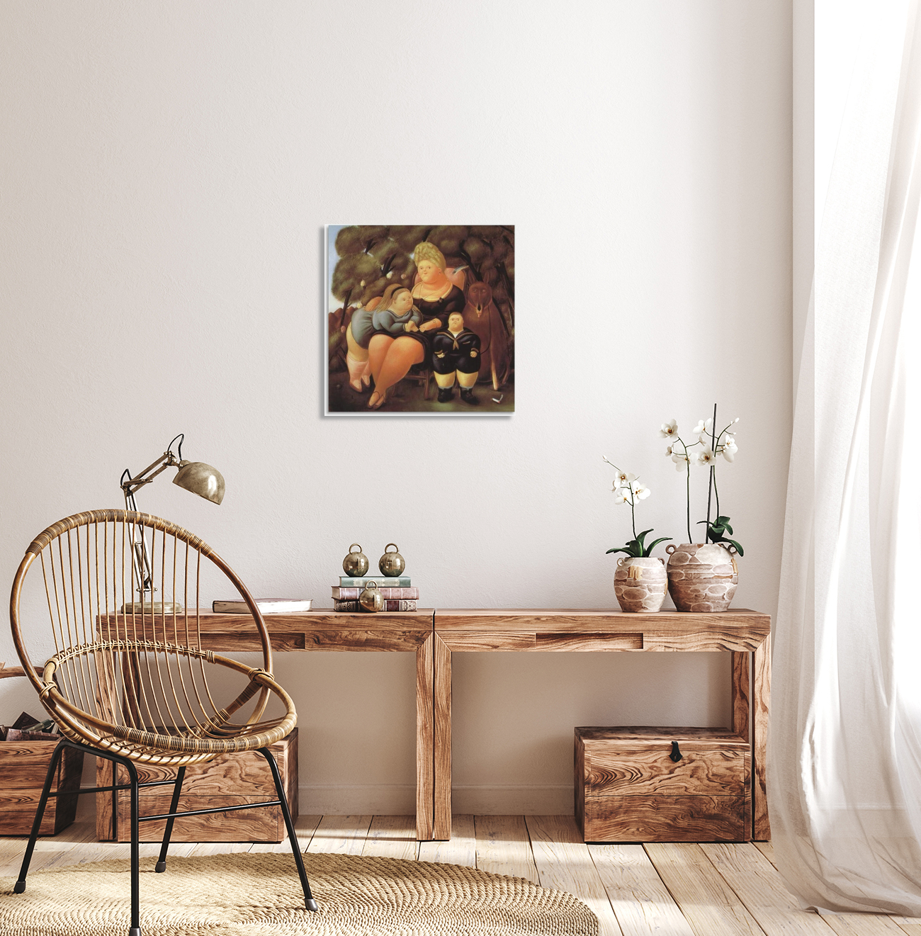 Fernando Botero The Family Painting Art Canvas Print Wall Art For Home Decor New Reproduction NO FRAME.