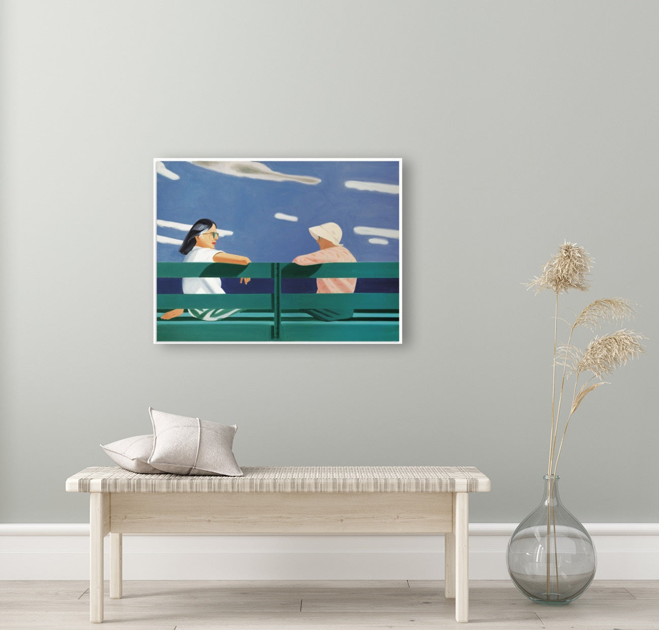 Alex Katz/Ada and Louise bench/Canvas Print/Art/Home Decor/New/Gift/Reproduction/.