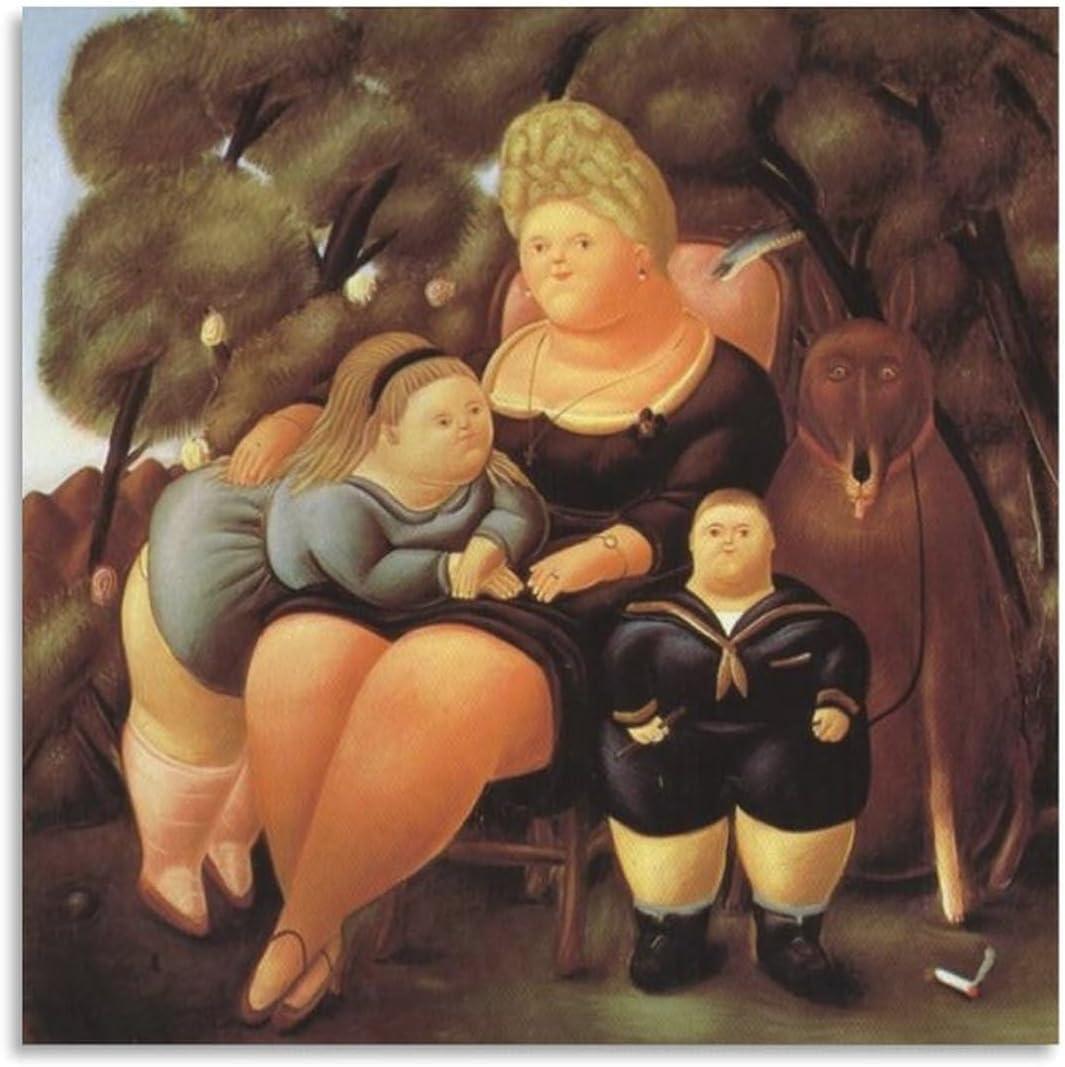 Fernando Botero The Family Painting Art Canvas Print Wall Art For Home Decor New Reproduction NO FRAME.