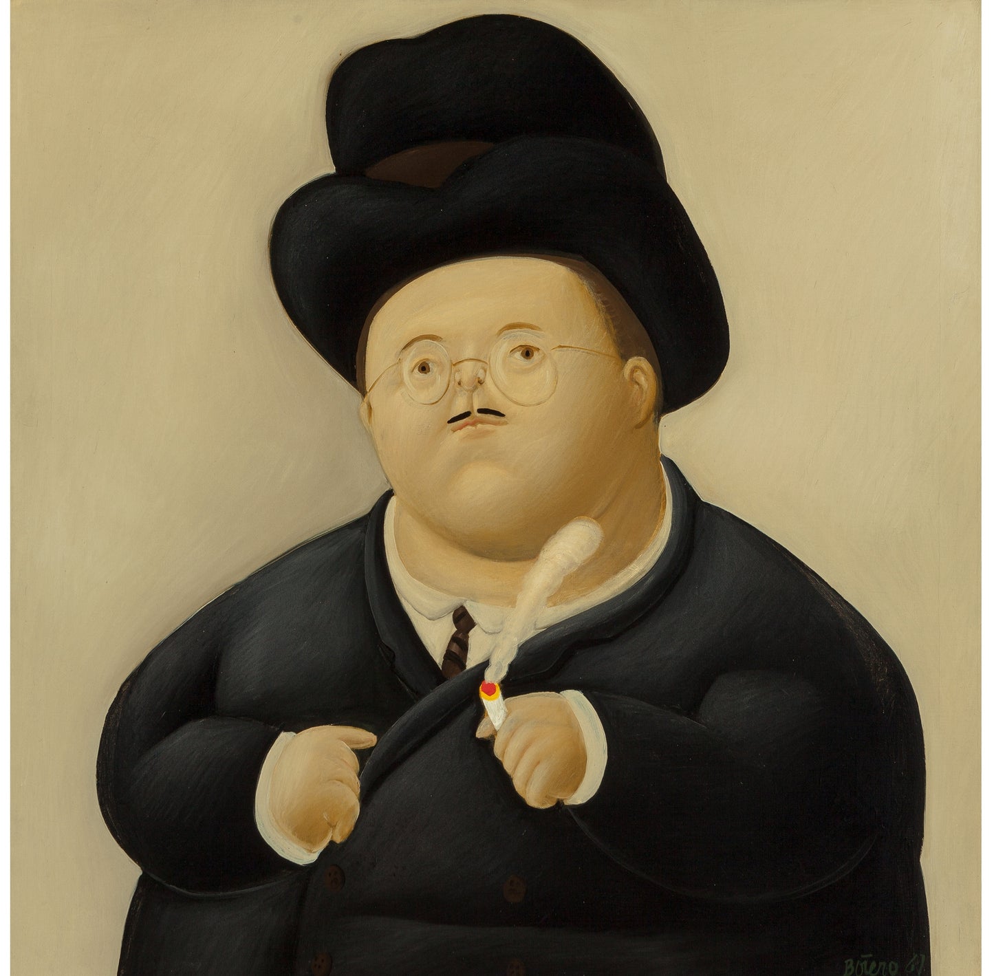 Fernando Botero Un Abogado Painting Art Canvas Print Wall Art For Home Decor New Reproduction NO FRAME.