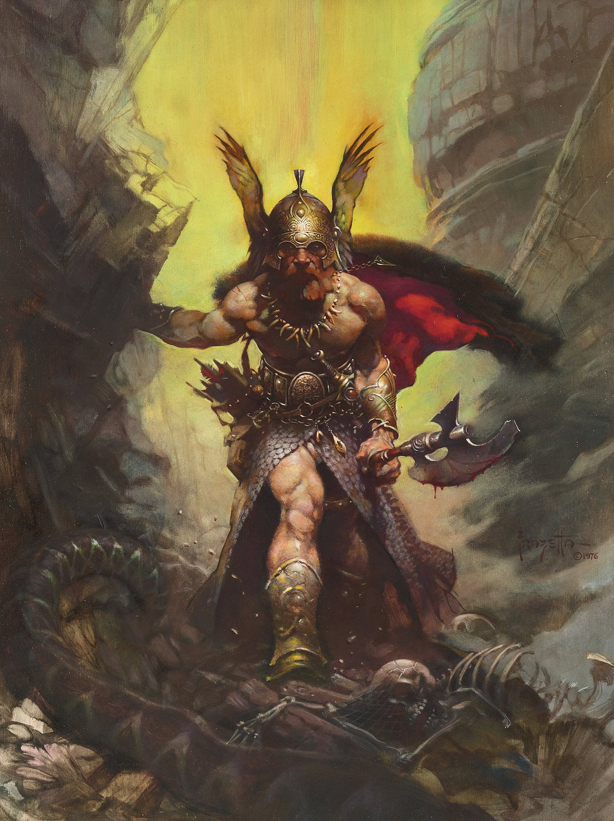 Frank Frazetta Dark Kingdom Canvas Print Art Home Decor New Gift.