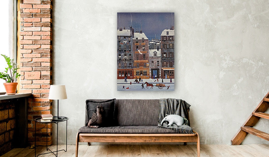 Michel Delacroix/Route Glissante Paris/Canvas Print/Art/Home Decor/New/Gift/Reproduction/.