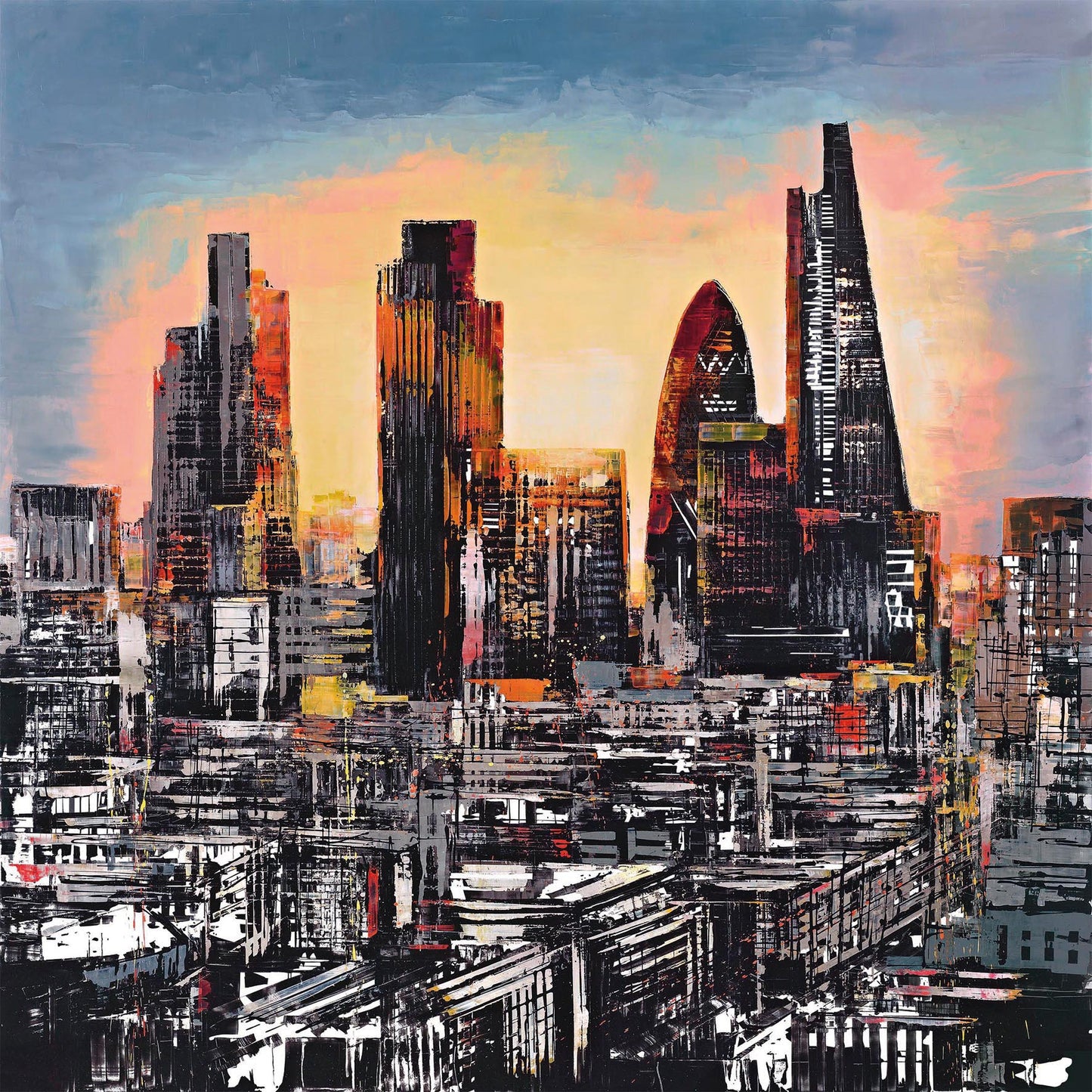 PAUL KENTON/City Burst/Canvas Print/Art/Home Decor/New/Gift/Reproduction/.