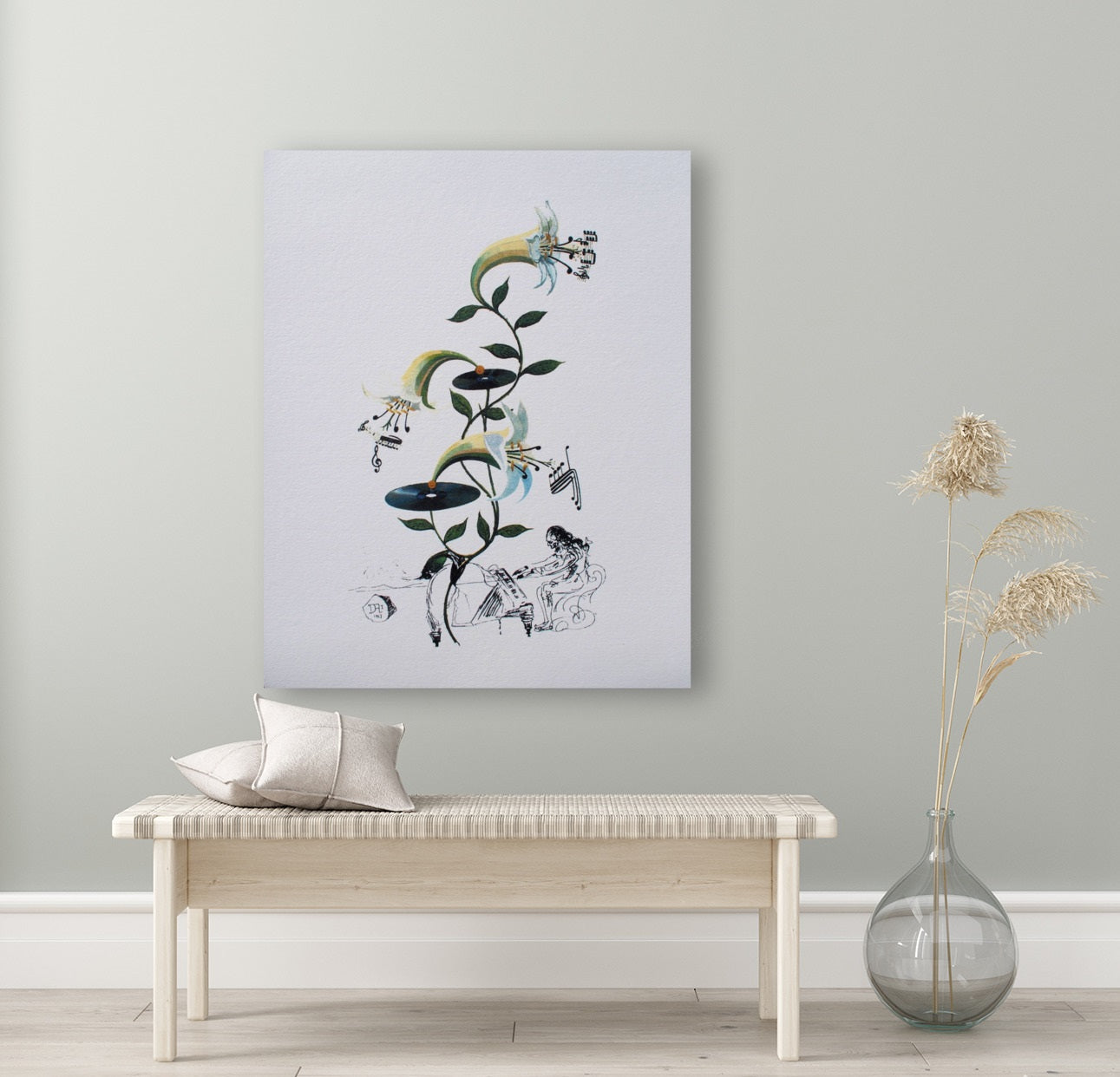 SALVADOR DALI The musical Lys /Canvas Print/Art/Home Decor/New/Gift/Reproduction/.