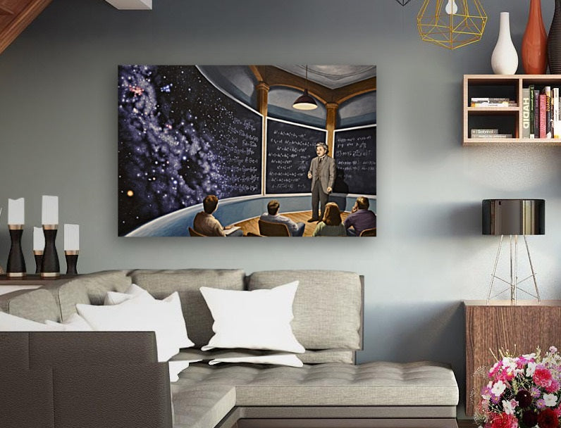 Rob Gonsalves/The Chalkboard Universe/Canvas Print/Art/Home Decor/New/Gift/Reproduction/.