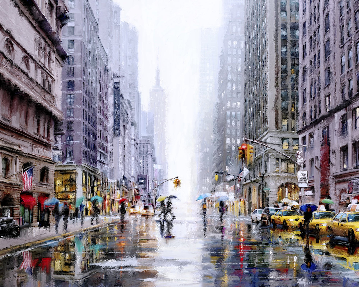 Richard Macneil/ New York 5th Avenue/Canvas Print/Art/Home Decor/New/Gift/Reproduction/.