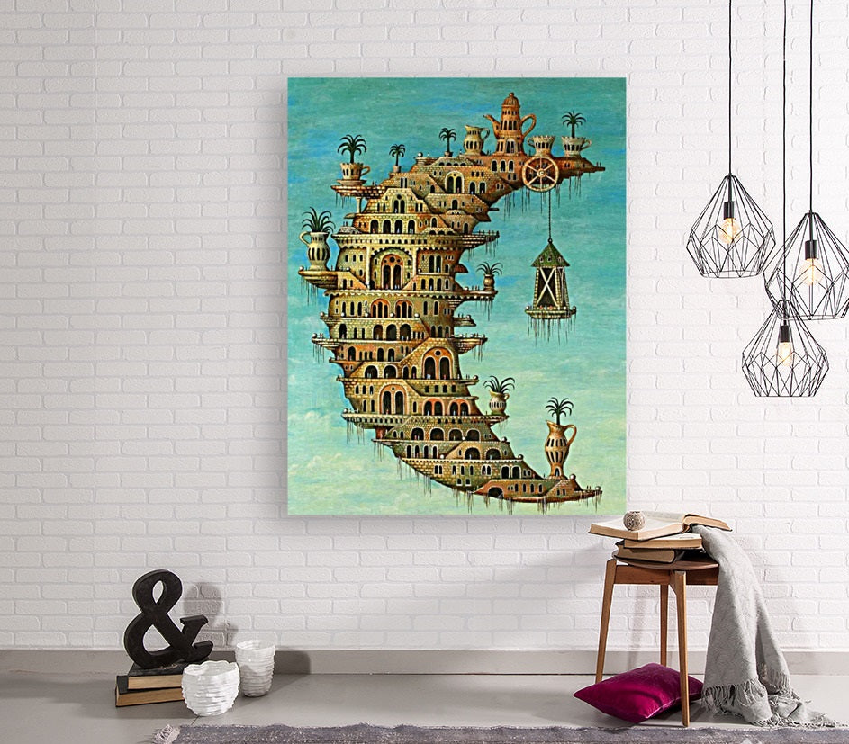 Salvador Dali/Living on the Moon / Canvas Print/Art/Home Decor/New/Gift/Reproduction/.