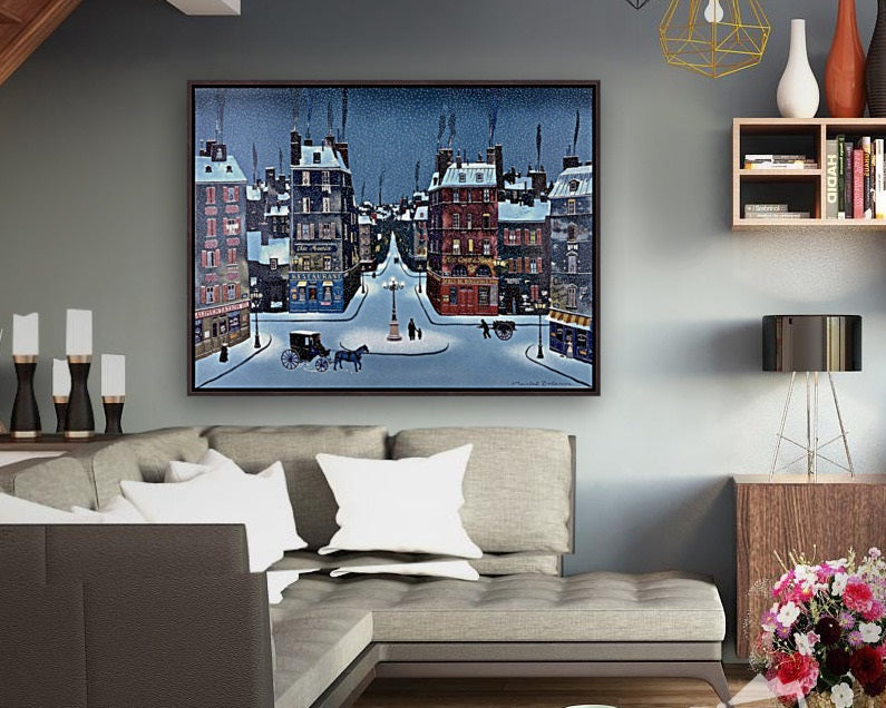 Michel Delacroix/Nuit de Decembre/Canvas Print/Art/Home Decor/New/Gift/Reproduction/.