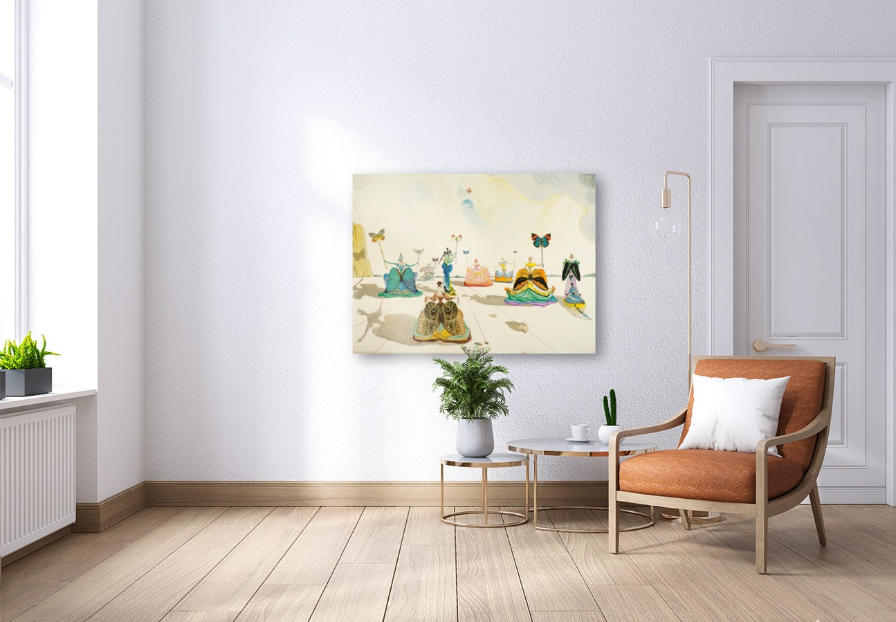 Salvador Dali Butterfly Women Femmes Aux Papillons/Canvas Print/Art/Home Decor/New/Gift/Reproduction/.