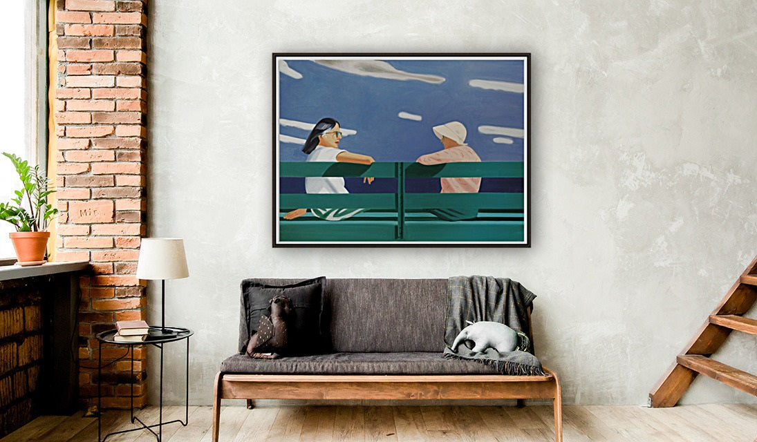 Alex Katz/Ada and Louise bench/Canvas Print/Art/Home Decor/New/Gift/Reproduction/.