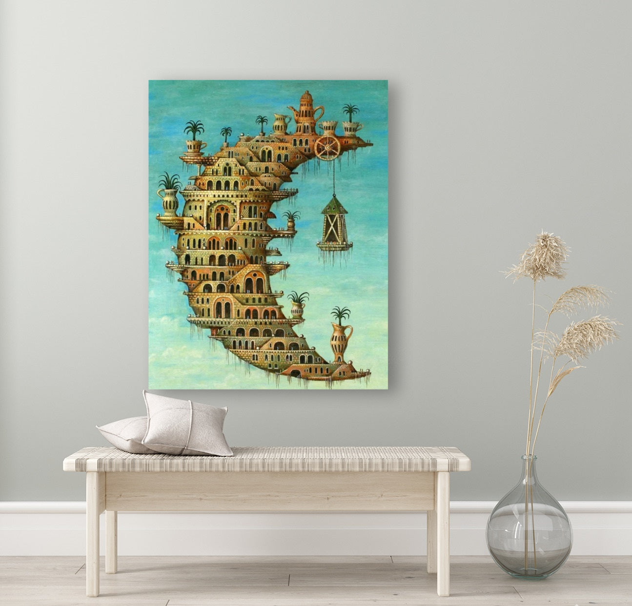 Salvador Dali/Living on the Moon / Canvas Print/Art/Home Decor/New/Gift/Reproduction/.